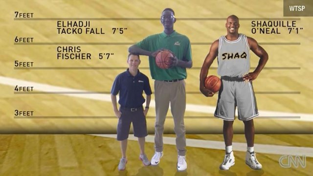 これは反則 身長226cmの超巨大高校生バスケプレーヤーがアメリカにいた Tunadrama
