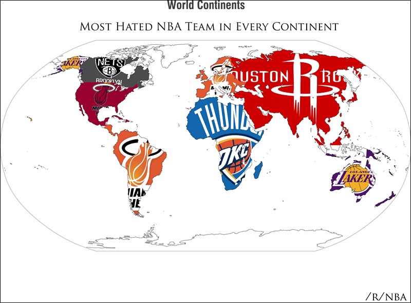 最も嫌われているチーム NBA　世界